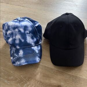 Lululemon Black Baseball cap & Tie Dye Blue Gertex cap